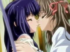 Anime Coed Kisses Her Lover And Furiously Rubs Her Clit